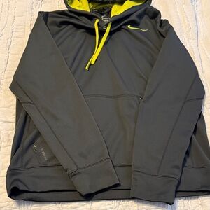 Nike Men's Black Performance Jacket with Yellow Details